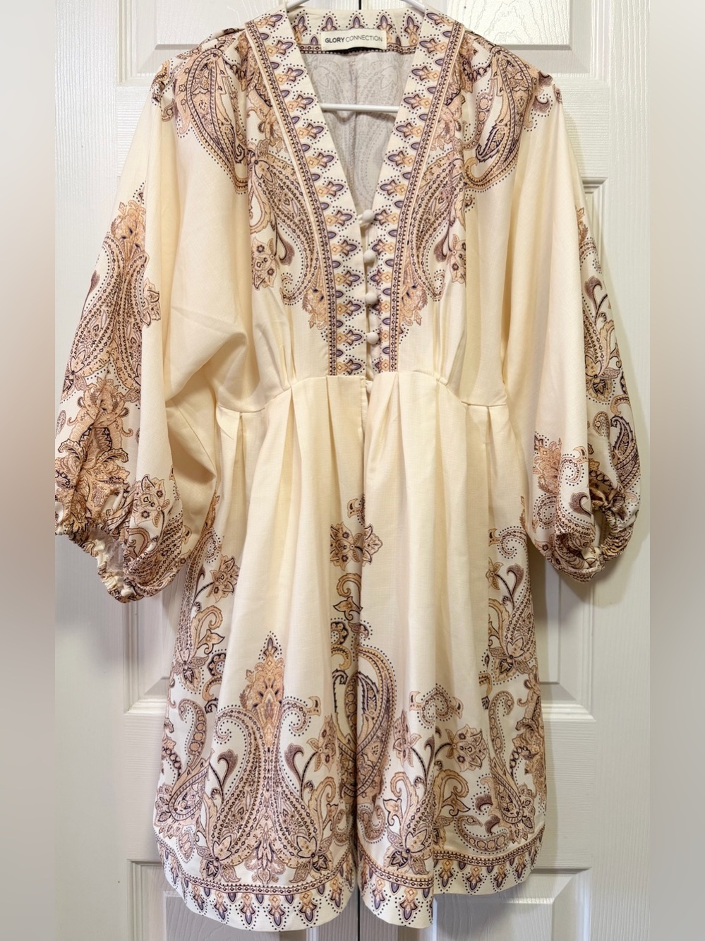 Glory Connection paisley print mini dress (Waist Sz 16.5)